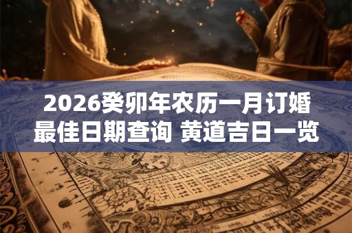 2026癸卯年农历一月订婚最佳日期查询 黄道吉日一览表
