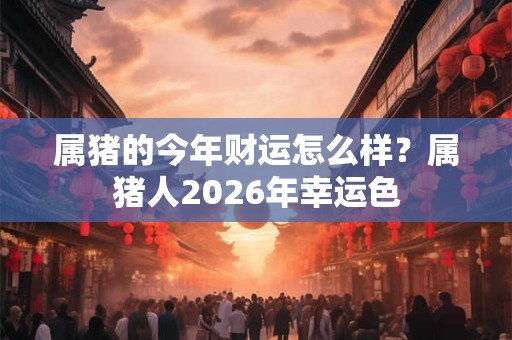 属猪的今年财运怎么样?属猪人2026年幸运色 属猪的今年财运怎么样?属猪人2026年幸运色