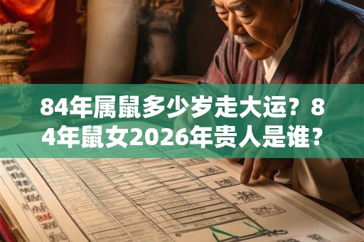 84年属鼠多少岁走大运？84年鼠女2026年贵人是谁？