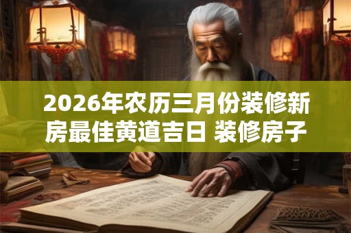 2026年农历三月份装修新房最佳黄道吉日 装修房子注意讲究