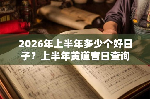 2026年上半年多少个好日子？上半年黄道吉日查询