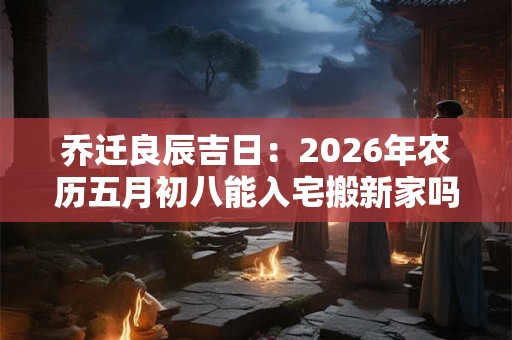 乔迁良辰吉日：2026年农历五月初八能入宅搬新家吗