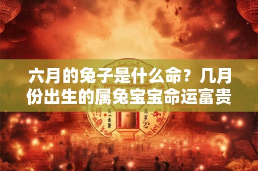 六月的兔子是什么命？几月份出生的属兔宝宝命运富贵