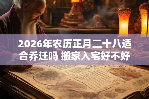 2026年农历正月二十八适合乔迁吗 搬家入宅好不好