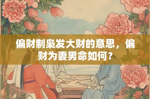 偏财制枭发大财的意思，偏财为妻男命如何？