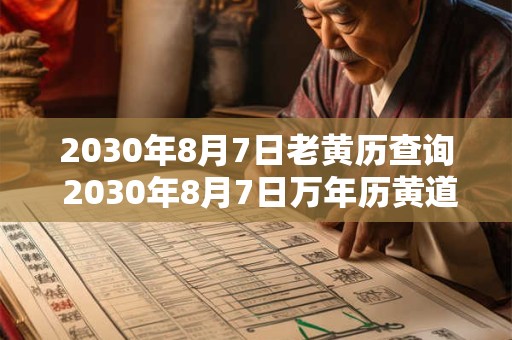 2030年8月7日老黄历查询 2030年8月7日万年历黄道吉日