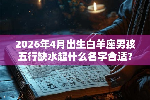 2026年4月出生白羊座男孩五行缺水起什么名字合适？