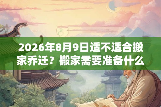 2026年8月9日适不适合搬家乔迁？搬家需要准备什么东西？