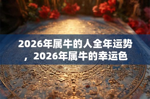 2026年属牛的人全年运势,2026年属牛的幸运色 2026年属牛的人全年运势,2026年属牛的幸运色
