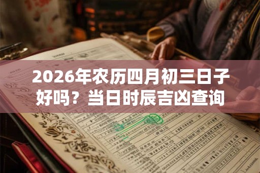 2026年农历四月初三日子好吗?当日时辰吉凶查询 2026年农历四月初三日子好吗?当日时辰吉凶查询