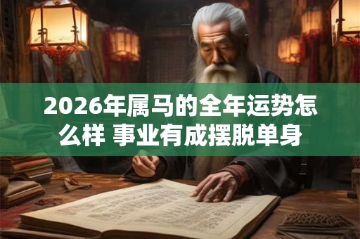 2026年属马的全年运势怎么样 事业有成摆脱单身