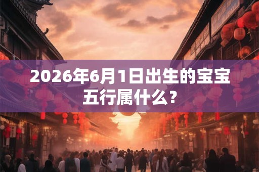 2026年6月1日出生的宝宝五行属什么? 2026年6月1日出生的宝宝五行属什么?