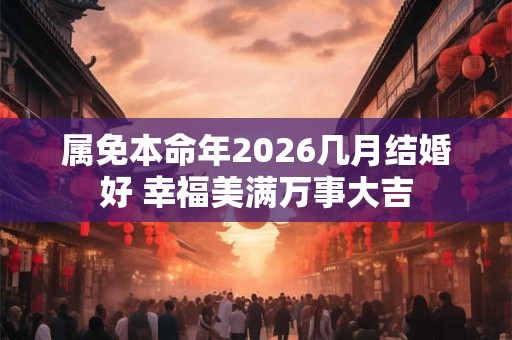 属免本命年2026几月结婚好 幸福美满万事大吉