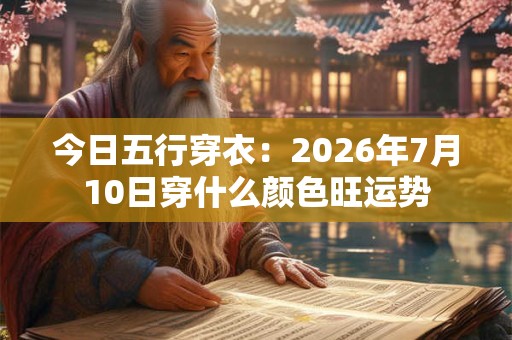 今日五行穿衣:2026年7月10日穿什么颜色旺运势 今日五行穿衣:2026年7月10日穿什么颜色旺运势