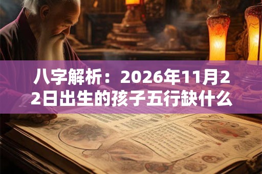 八字解析：2026年11月22日出生的孩子五行缺什么 是什么命