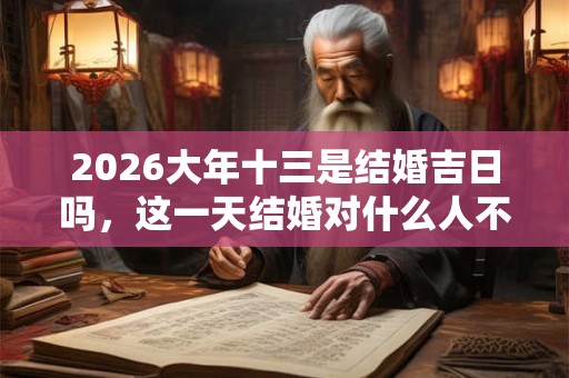 2026大年十三是结婚吉日吗，这一天结婚对什么人不利？