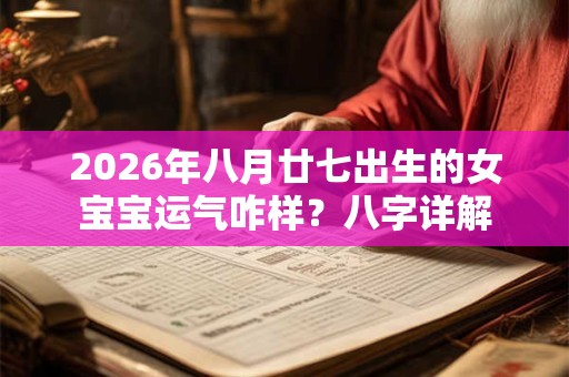 2026年八月廿七出生的女宝宝运气咋样？八字详解