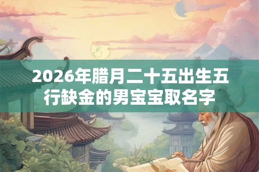 2026年腊月二十五出生五行缺金的男宝宝取名字