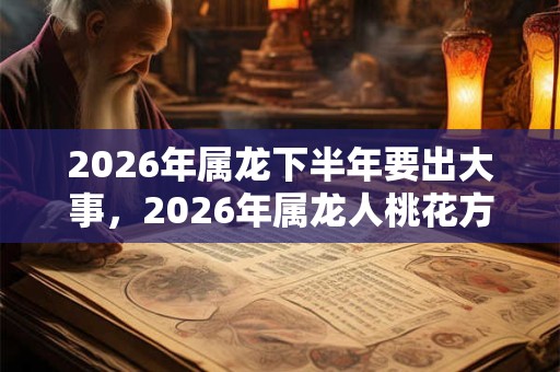 2026年属龙下半年要出大事,2026年属龙人桃花方位 2026年属龙下半年要出大事,2026年属龙人桃花方位