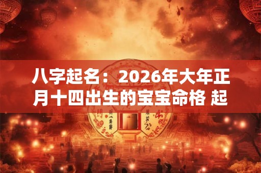 八字起名：2026年大年正月十四出生的宝宝命格 起什么名字好