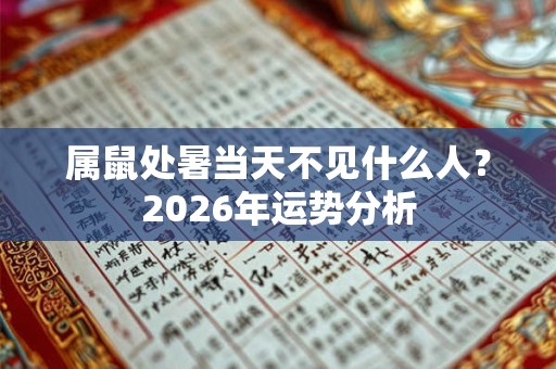 属鼠处暑当天不见什么人？2026年运势分析