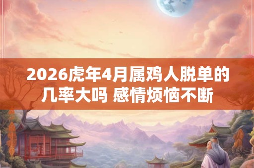 2026虎年4月属鸡人脱单的几率大吗 感情烦恼不断