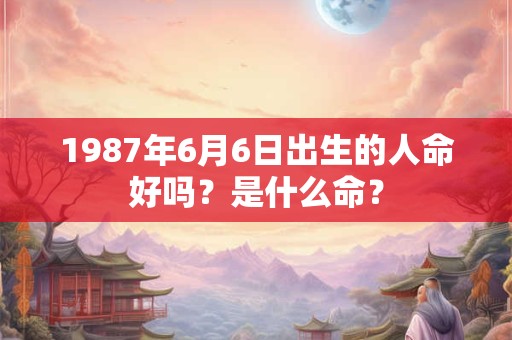 1987年6月6日出生的人命好吗？是什么命？