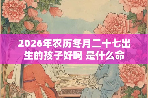 2026年农历冬月二十七出生的孩子好吗 是什么命