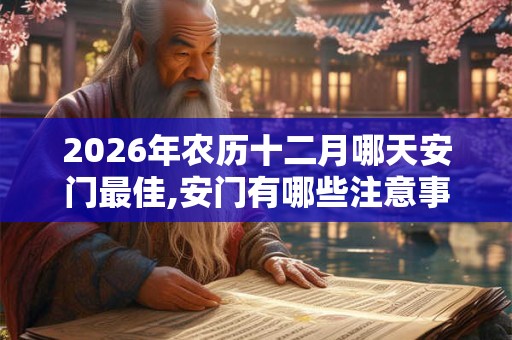 2026年农历十二月哪天安门最佳,安门有哪些注意事项？