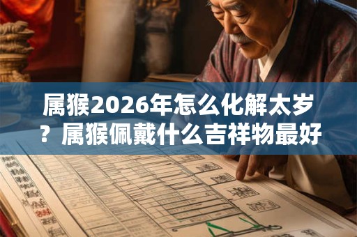 属猴2026年怎么化解太岁?属猴佩戴什么吉祥物最好? 属猴2026年怎么化解太岁?属猴佩戴什么吉祥物最好?