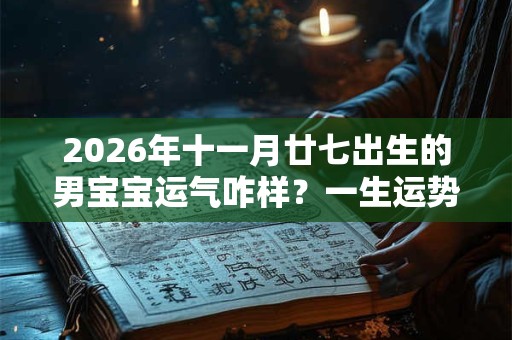 2026年十一月廿七出生的男宝宝运气咋样？一生运势分析