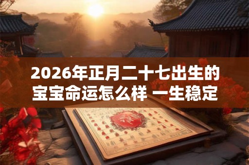 2026年正月二十七出生的宝宝命运怎么样 一生稳定生活安定