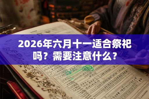 2026年六月十一适合祭祀吗？需要注意什么？