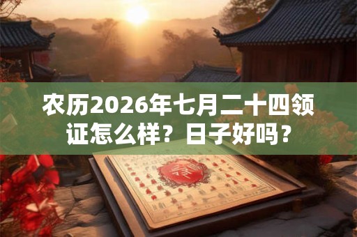 农历2026年七月二十四领证怎么样?日子好吗? 农历2026年七月二十四领证怎么样?日子好吗?