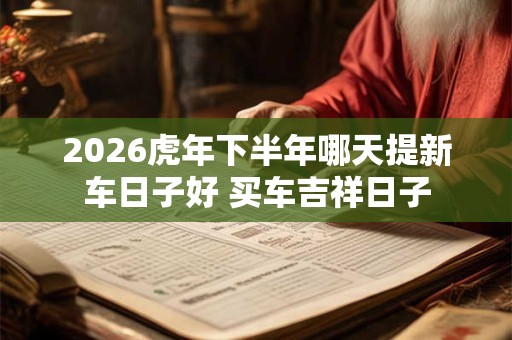 2026虎年下半年哪天提新车日子好 买车吉祥日子