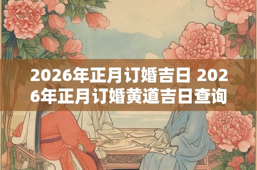 2026年正月订婚吉日 2026年正月订婚黄道吉日查询