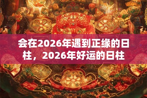 会在2026年遇到正缘的日柱,2026年好运的日柱 会在2026年遇到正缘的日柱,2026年好运的日柱