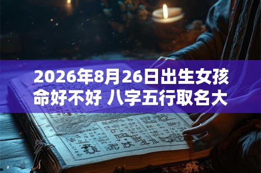 2026年8月26日出生女孩命好不好 八字五行取名大全