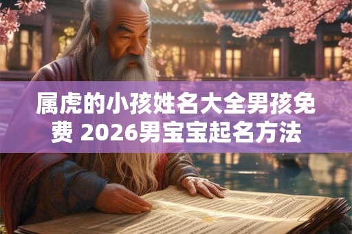 属虎的小孩姓名大全男孩免费 2026男宝宝起名方法