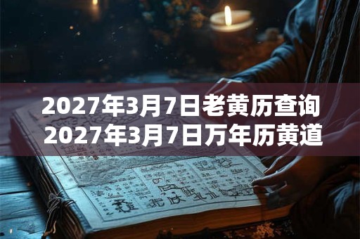 2027年3月7日老黄历查询 2027年3月7日万年历黄道吉日 2027年3月7日老黄历查询 2027年3月7日万年历黄道吉日