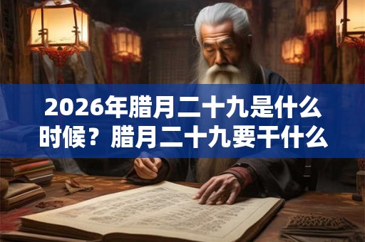2026年腊月二十九是什么时候?腊月二十九要干什么? 2026年腊月二十九是什么时候?腊月二十九要干什么?