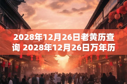 2028年12月26日老黄历查询 2028年12月26日万年历黄道吉日 2028年12月26日老黄历查询 2028年12月26日万年历黄道吉日