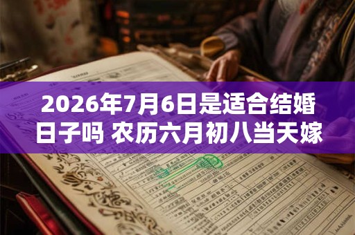 2026年7月6日是适合结婚日子吗 农历六月初八当天嫁娶怎么样