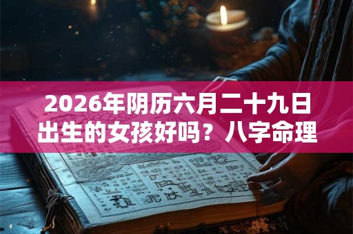 2026年阴历六月二十九日出生的女孩好吗？八字命理分析