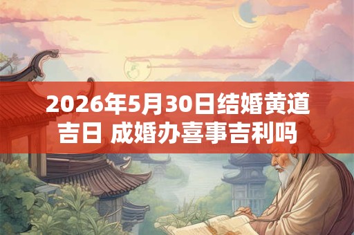 2026年5月30日结婚黄道吉日 成婚办喜事吉利吗