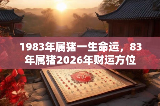 1983年属猪一生命运，83年属猪2026年财运方位
