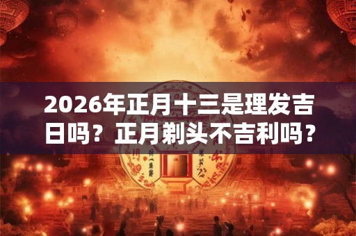 2026年正月十三是理发吉日吗？正月剃头不吉利吗？