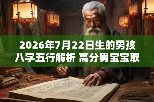 2026年7月22日生的男孩八字五行解析 高分男宝宝取名字