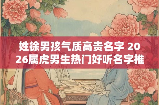 姓徐男孩气质高贵名字 2026属虎男生热门好听名字推荐