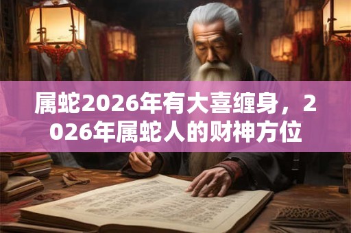 属蛇2026年有大喜缠身，2026年属蛇人的财神方位
